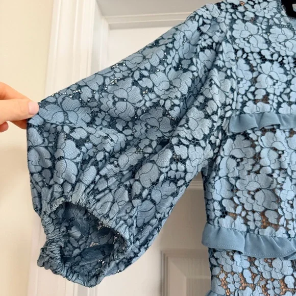 Michael Kors Blue Lace Dress - Picture 4 of 9